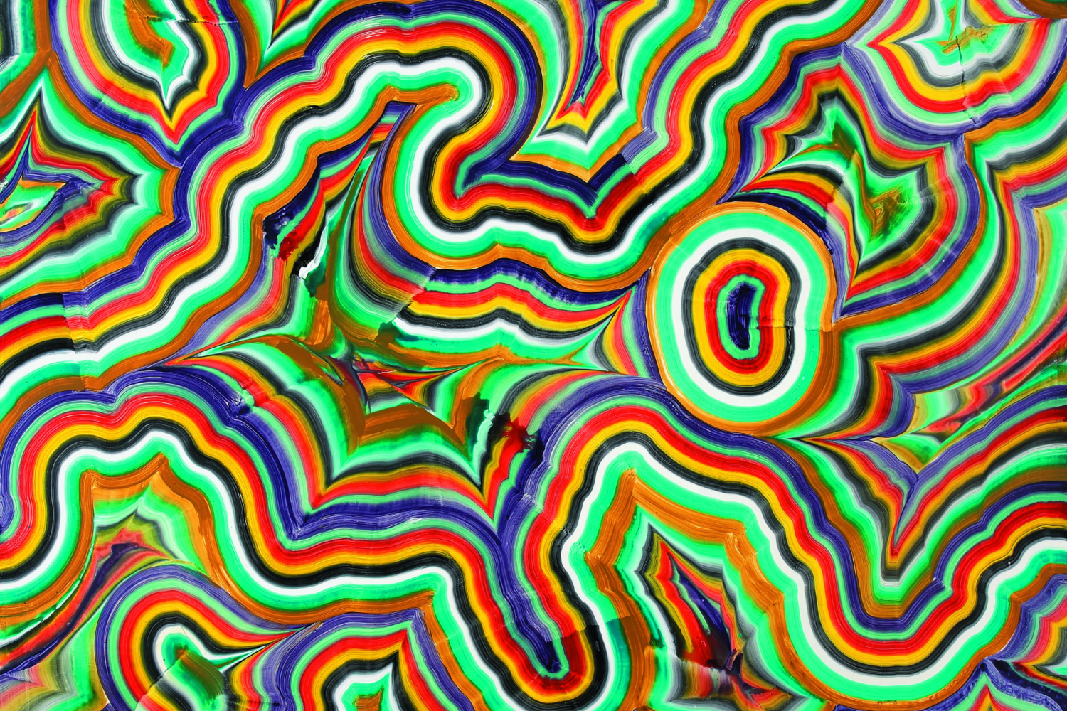 Bernard Frize Extension 2, 1990 Acrylique et résine sur toile 240 x 220 cm