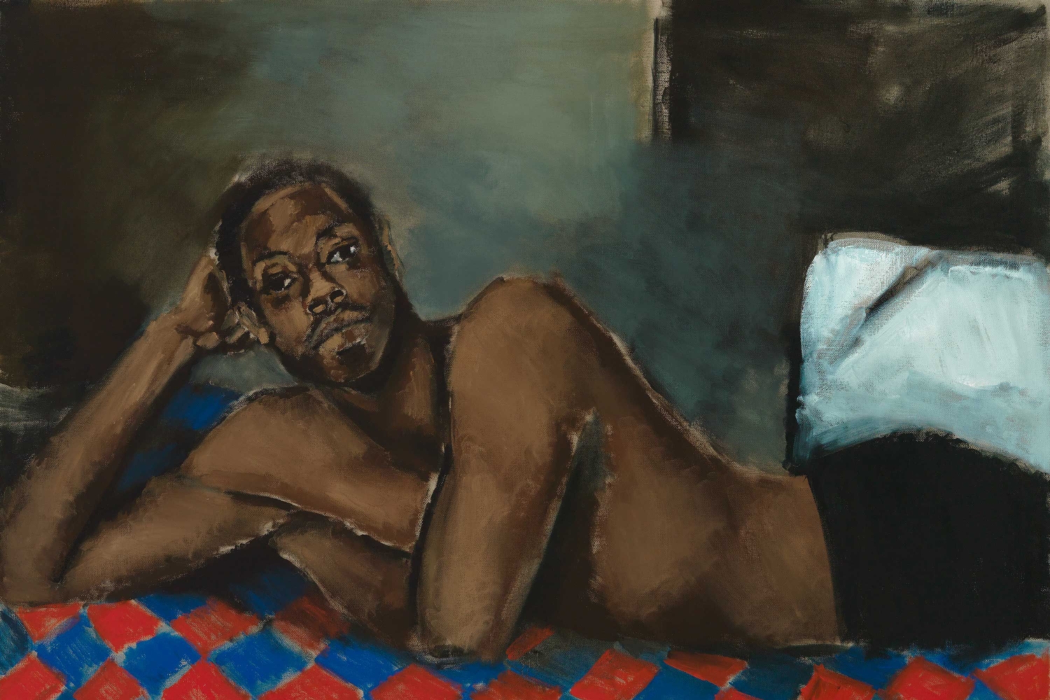 Lynette Yiadom-Boakye, Tie the Temptress to the Trojan, 2016 | Collection of Michael Bertrand, Toronto Courtesy of Lynette Yiadom-Boakye